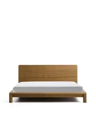 Кровать Arelida из дуба со светло-коричневой отделкой, для матраса 180 x 200 см