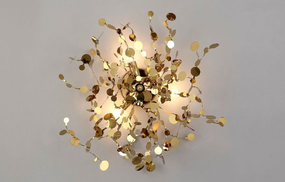 Настенный светильник Crystal Lux GARDEN AP-PL3 D400 GOLD