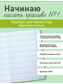 Набор тетрадей "Начинаю писать красиво! №1", 12 л, 50 шт