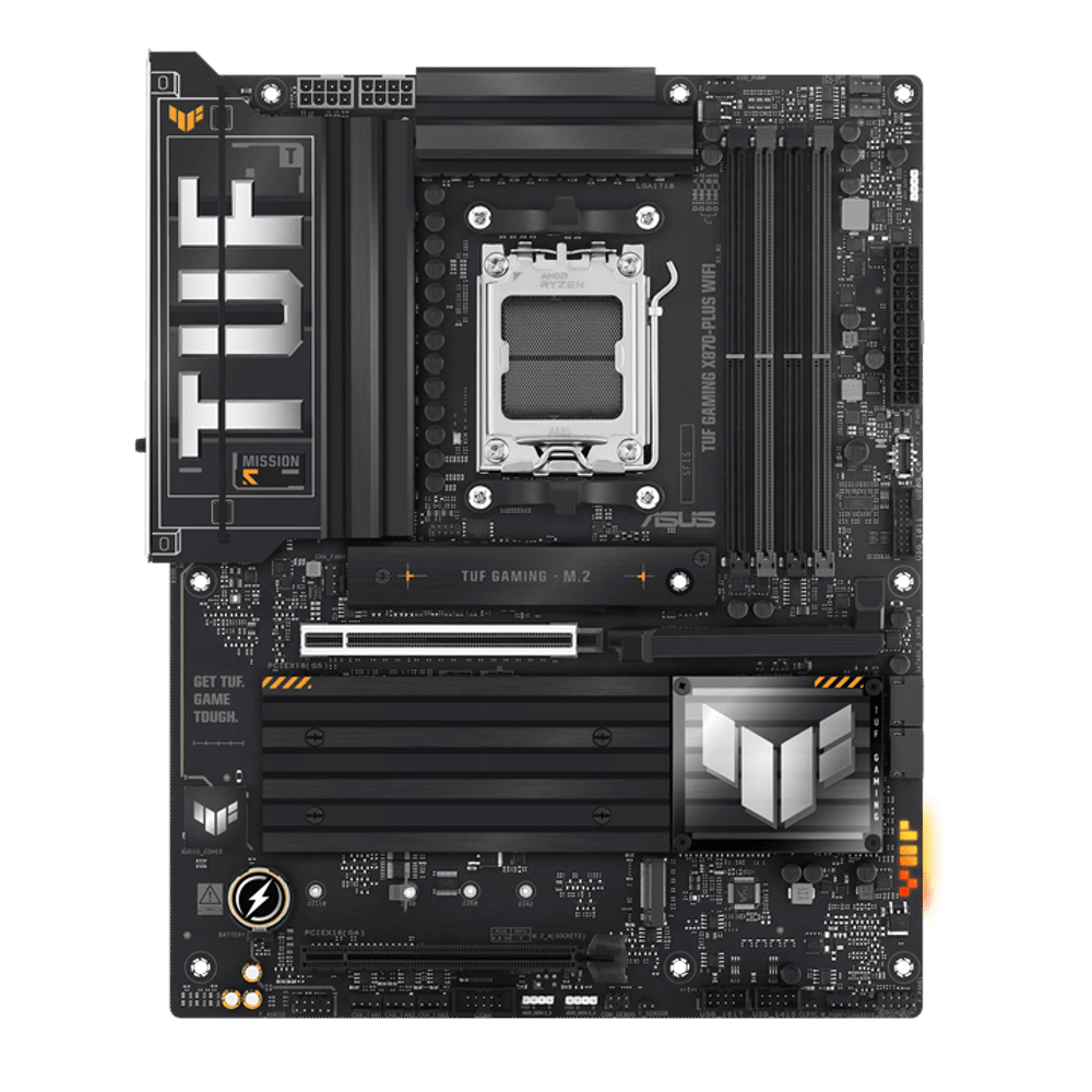 Материнская плата ASUS TUF GAMING X870-PLUS WIFI AM5 4xDDR5 4xSATA3 Raid 4xM.2 HDMI DP ATX
