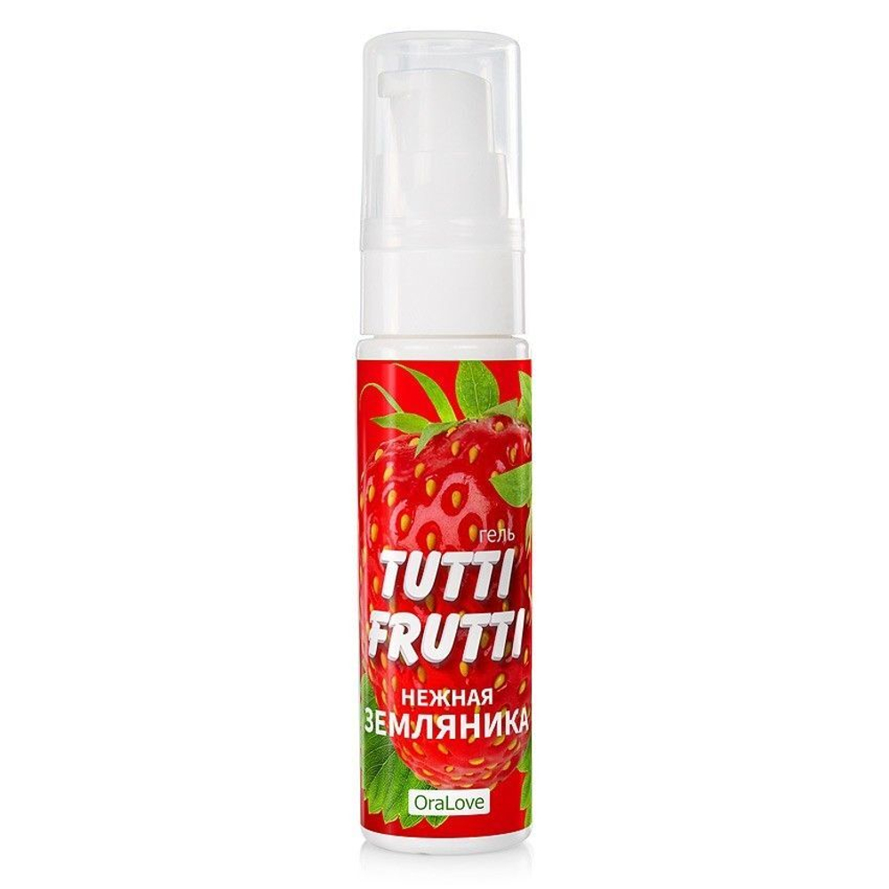 Гель-смазка Tutti-Frutti с земляничным вкусом - 30 гр.