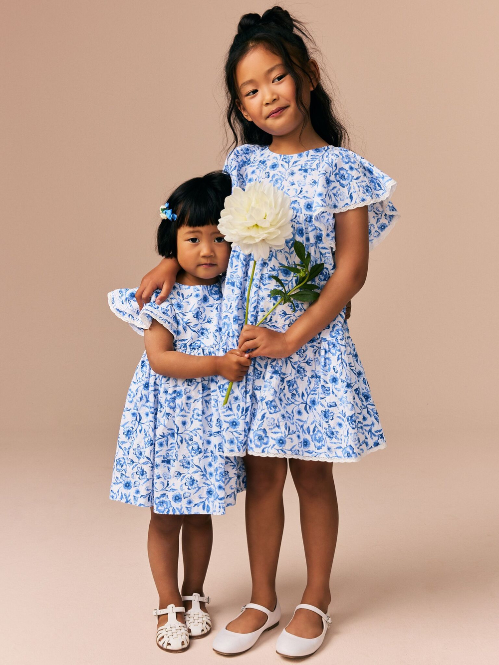 Платье для девочки Next E86-996, Белый, Синий