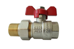 Шаровой кран полнопроходной BVR-FR, (1/2"-1 1/2"), ручка-бабочка, латунь, Ридан