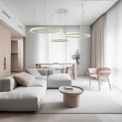 Citilux Дуэт Смарт CL719A700 RGB Умная подвесная люстра Белая