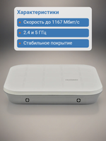 Точка доступа HUAWEI AP4030DN, белый, до 1167 Мбит/c, Ethernet RJ-45