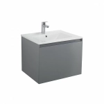 Тумба с раковиной Art&Max AM-Latina-600-1C-SO-GM/AM7117-60 Серый матовый