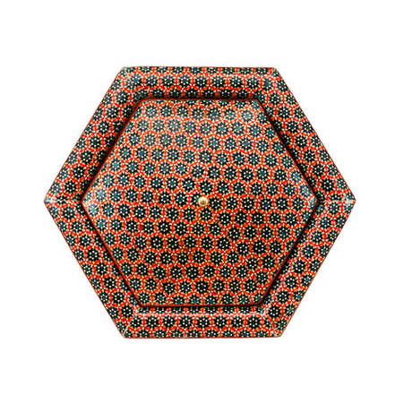 Шкатулка Хатам Кари 348 шестиугольная (khatam-kari) сувенир из Ирана в технике хатамкари