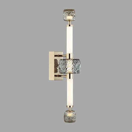 5426/28WL L-VISION ODL_EX24 131 золотой/белый/дымчатый/коньячный/металл/стекло/акрил Бра LED 28W 3000K KLIFF