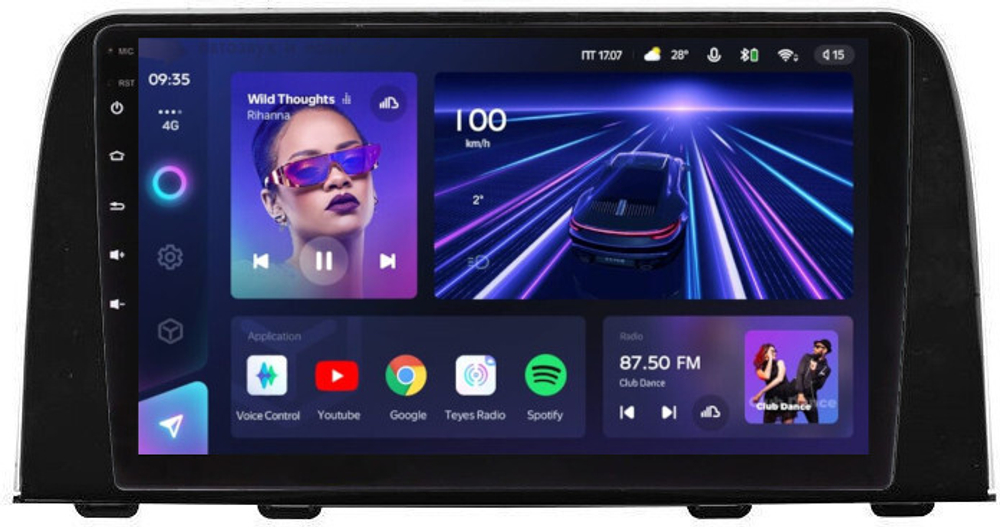 Магнитола для Honda CR-V 2017+ - Teyes CC3 Android 10, ТОП процессор, 4/32 Гб, CarPlay, SIM-слот
