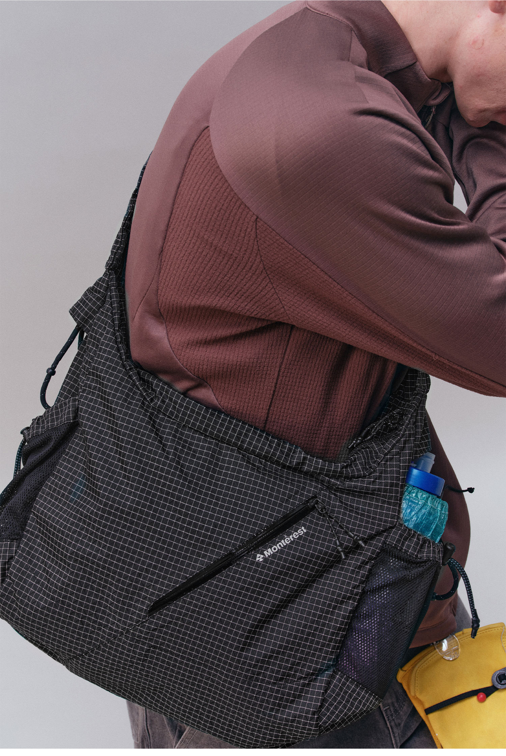 Сумка Nothomme Monterest Outdoor Drawstring Adjustable Ruffled Plaid Crossbody Hobo Bag