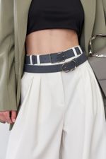 БАЗОВЫЙ РЕМЕНЬ С ОВАЛЬНОЙ ПРЯЖКОЙ GRAPHITE