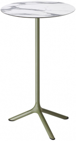 Стол ламинированный барный Scab Design Tripe, оливковый, белый мрамор Каррара