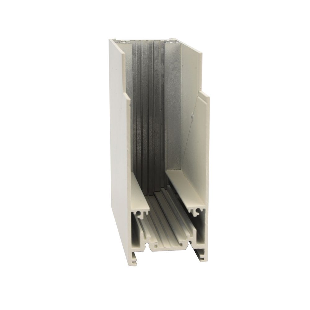 UBX-MS22-35 WHITE Коннектор для накладных магнитных шинопроводов. 35мм. Угловой. Вертикальный. Белый. ТМ Uniel