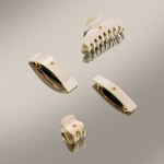 Balmain Hair Заколка-автомат Limited Edition Barrette ручной работы в цвете беж размер L