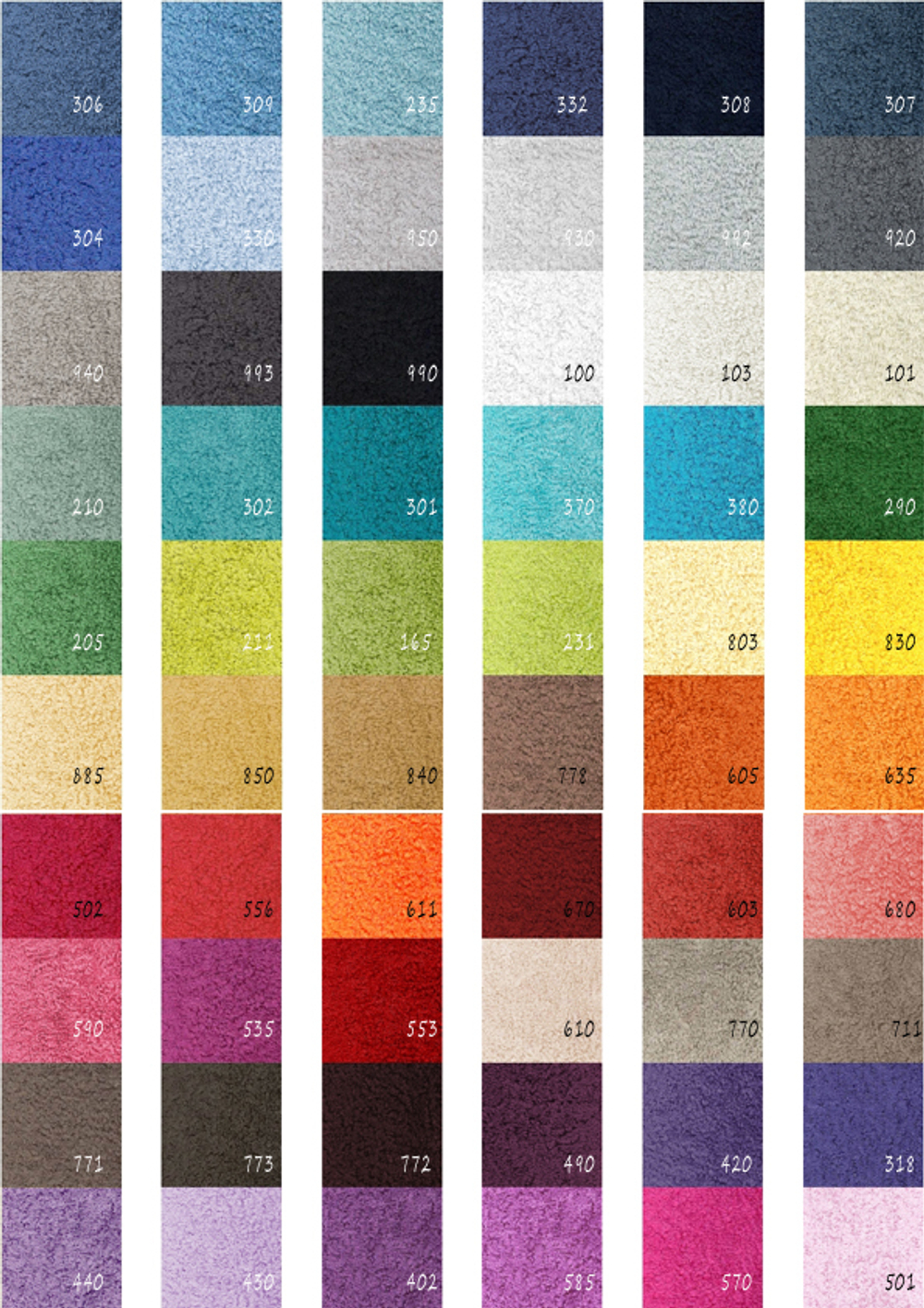 карта цветов Abyss & Habidecor