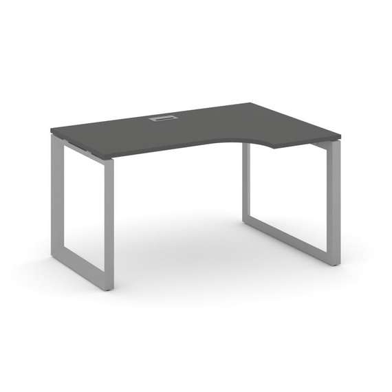 Style Project Стол рабочий эргономичный SN-59O.SPA-021(R) Антрацит/Металл Серый/Серебро Заглушка 138
