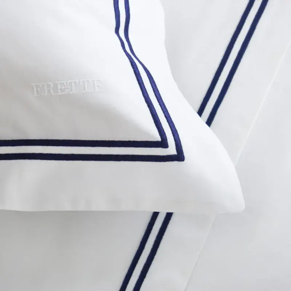 Постельное белье Frette Classic White/Blue (240 x 220 см)