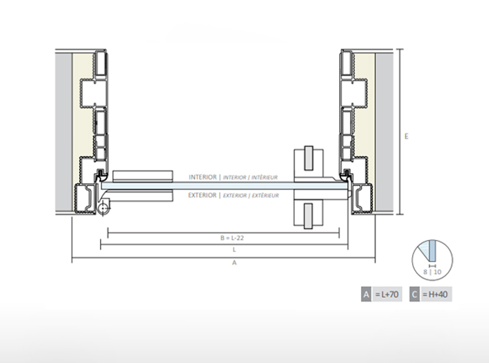 Короб алюминиевый DESIGN 40 с добором под штукатурку