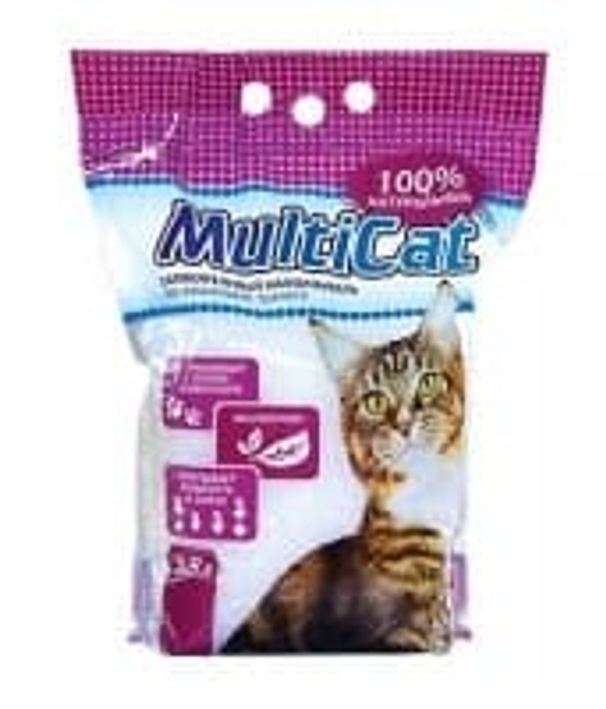 Наполнитель для кошачьего туалета "MULTICAT" 3.8л (силикагелевый белый)