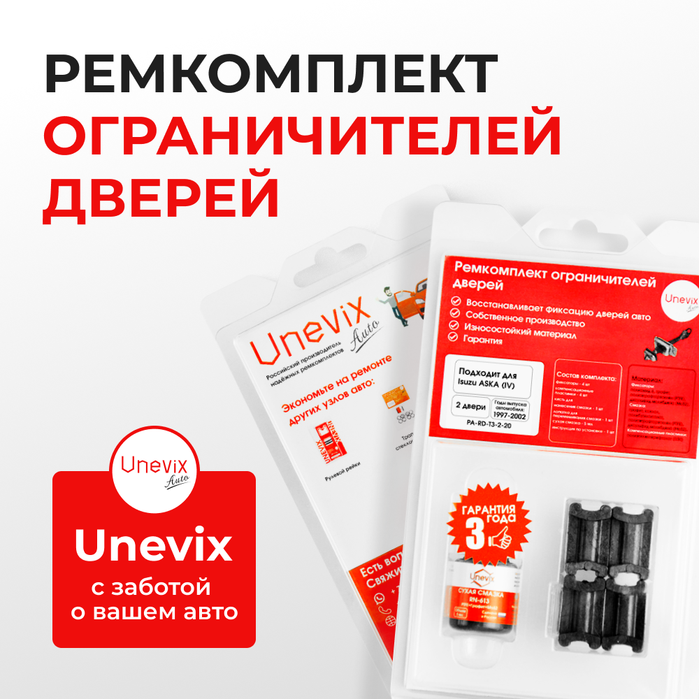 Ремкомплект ограничителей дверей Isuzu ASKA (IV) CJ2...CJ3 (2 двери, тип 3) 1997-2002