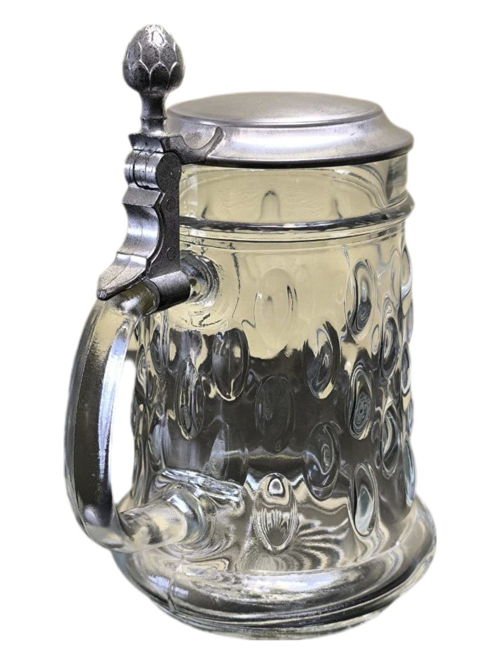 Кружка пивная (стекло с оловянной крышкой), Германия