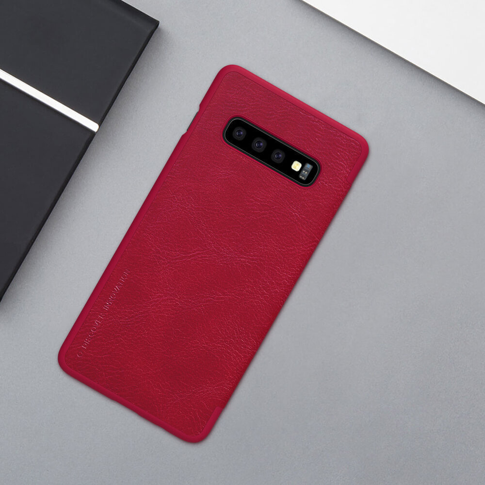 Кожаный чехол-книжка Nillkin Leather Qin для Samsung Galaxy S10 Plus