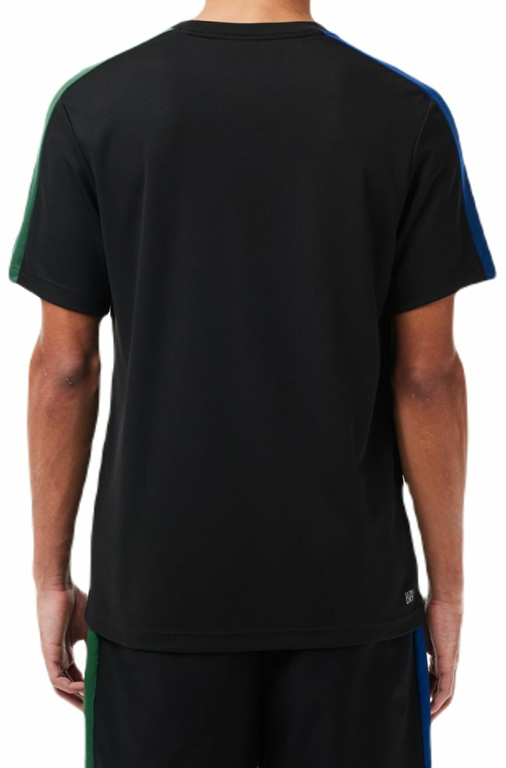 Мужская теннисная футболка Lacoste Ultra-Dry Printed Colour-Block Tennis T-Shirt - черный