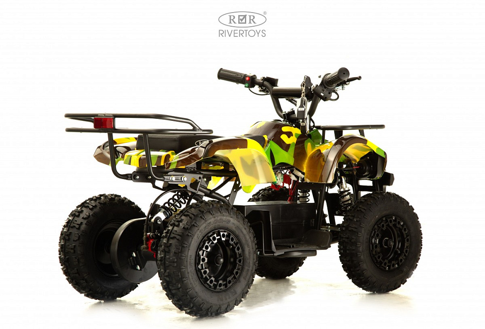 Детский электроквадроцикл RiverToys ANRI желтый камуфляж