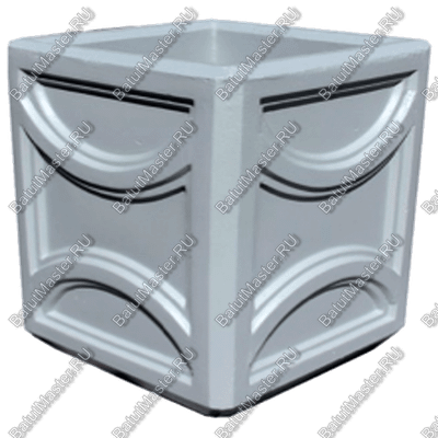 УРНА ЧЕТЫРЕХГРАННАЯ С РЕЛЬЕФОМ, ОКРАШЕННАЯ