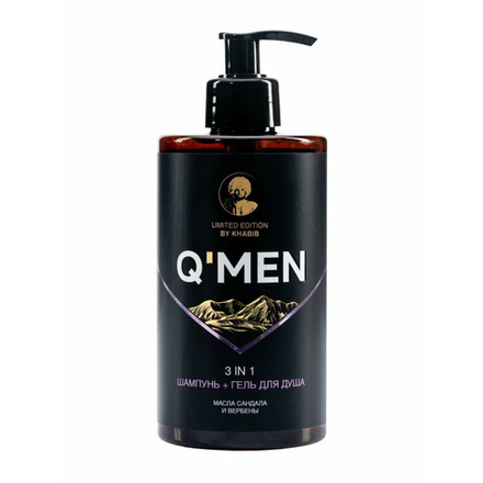 Шампунь+Гель для душа Q-MEN 3в1 410 мл