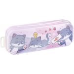 Пенал-футляр, 215*90*43 СТАММ "Котики", сиреневый
