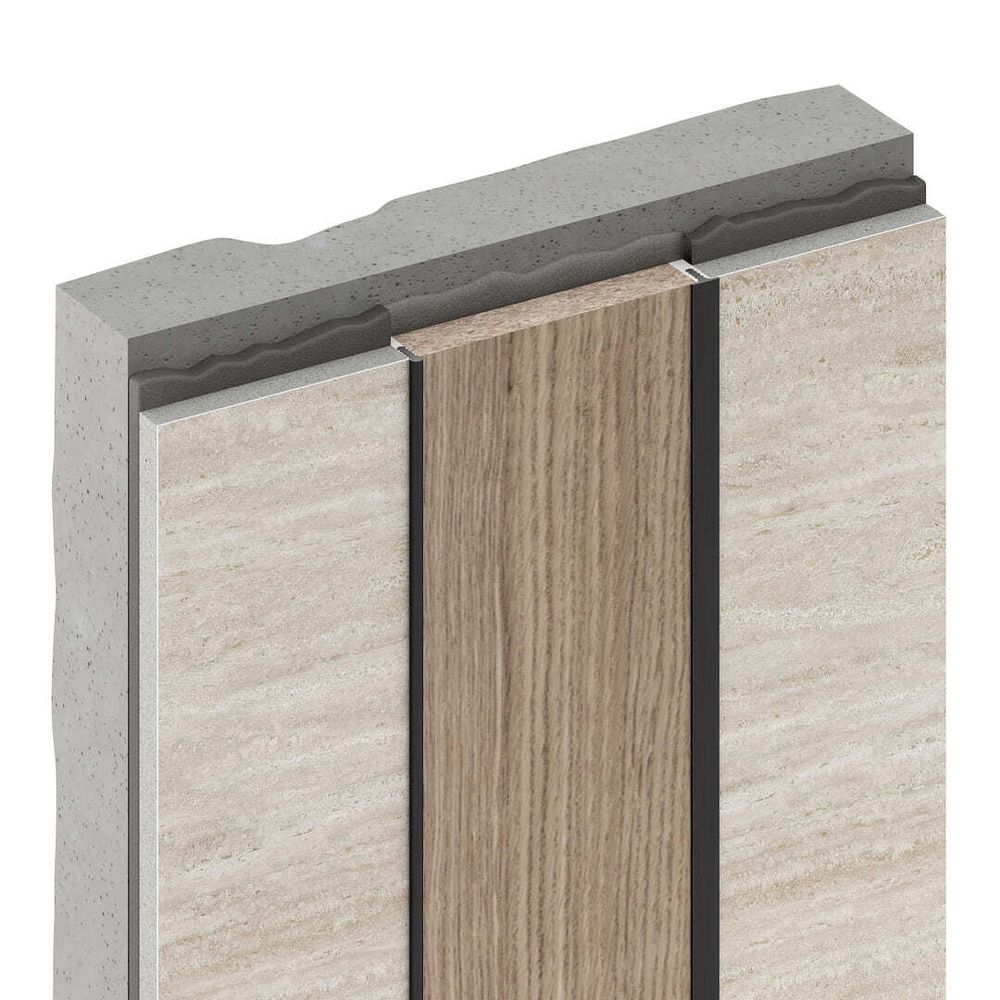 Теневой профиль разделительный анодированный черный, 3000x7x7,5 мм