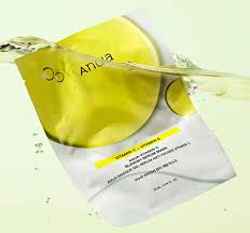 Anua Vita C Blemish Serum Mask осветляющая тканевая маска с зелёным лимоном