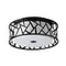 7700/40L AVRA LED SN 056 Светильник металл/ткань/стекло/белый/черный LED 40Вт 3000-6000K D500 IP20 пульт ДУ FABIANA