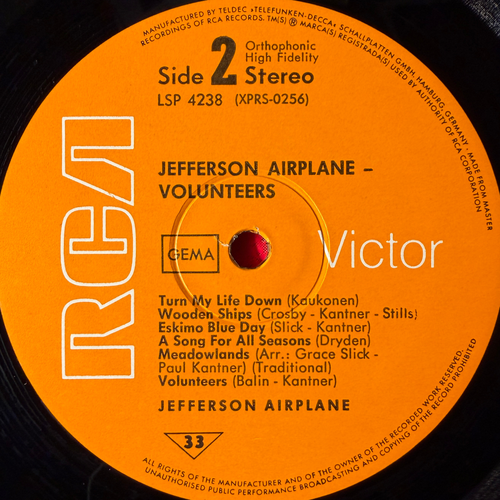 Jefferson Airplane ‎– Volunteers (Германия 1969г.)