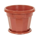 Горшок цветочный Гармония 0,7л с поддоном коричневый