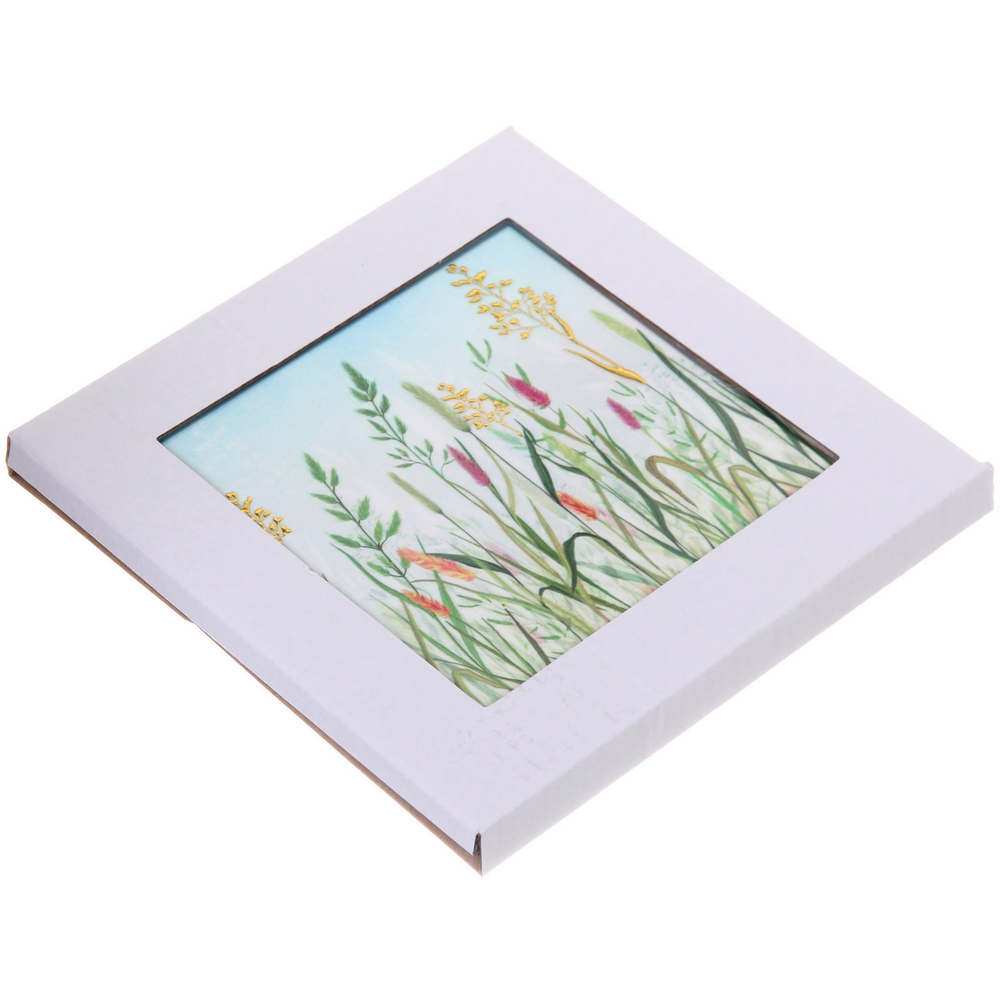 Подставка керамическая 16*16 см «Натюрморт» Цветущий луг