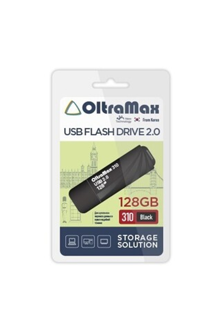 USB Флешка 128GB OltraMax 310, USB 2.0, черная