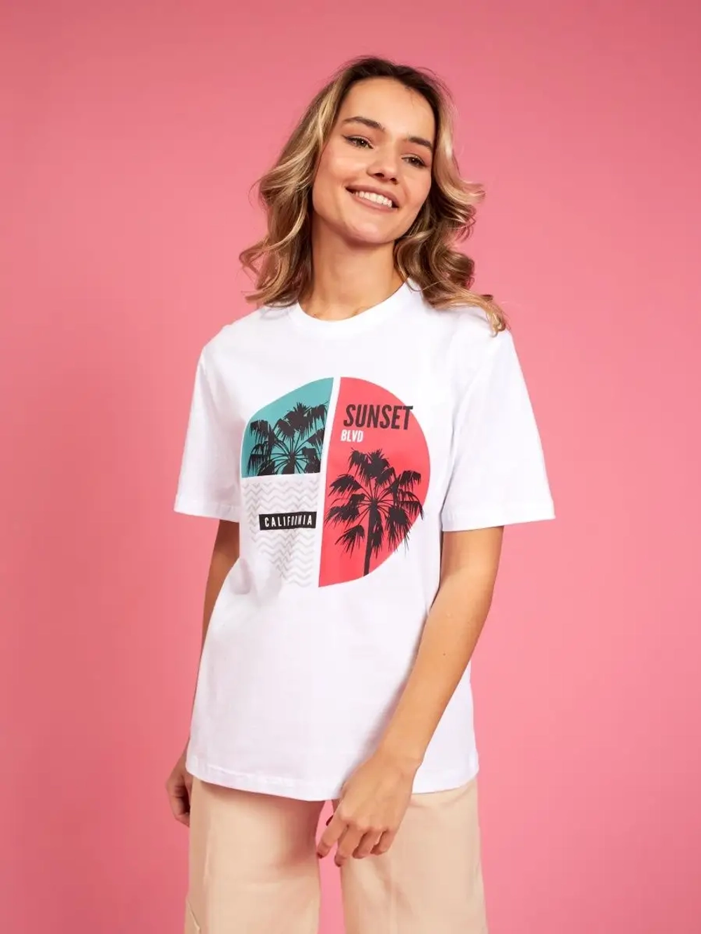 Футболка с принтом california надпись калифорния