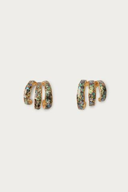 ZARA X MARISA BERENSON СЕРЬГИ С ТРОЙНЫМИ КОЛЬЦАМИ , ЗОЛОТИСТЫЙ