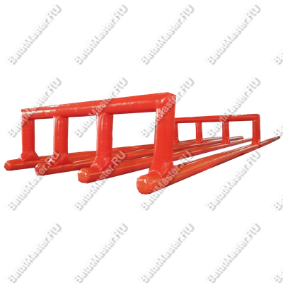 Водная горка без надувного дна, на подкачке ТУРБО "Три полосы", 120*7*2,5 м