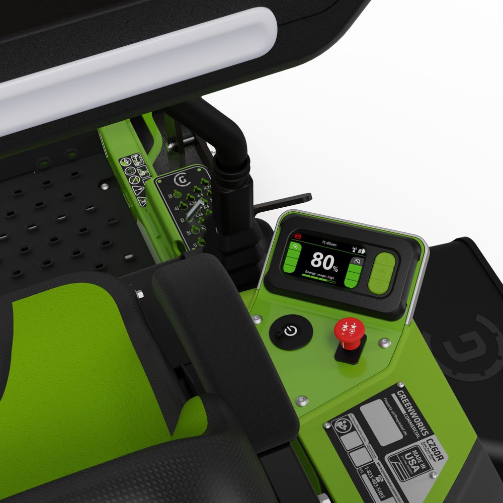 Райдер садовый аккумуляторный с нулевым радиусом разворота Greenworks ZTC152, 82V, 152 см, с АКБ 24 кВтч (7405107)