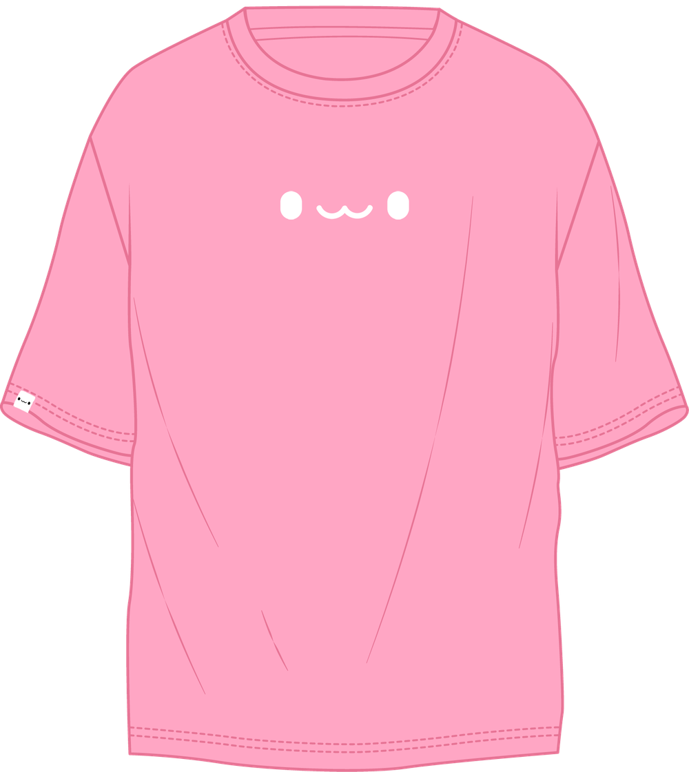 Футболка киберкотик минималист розовая