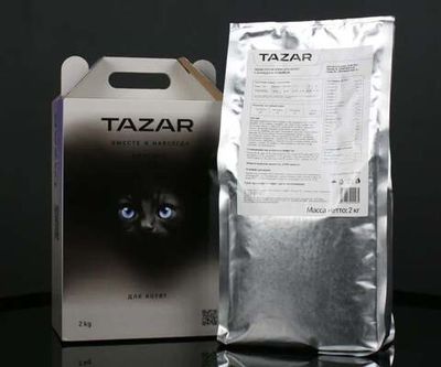 Сухой корм для котят TAZAR с курицей и индейкой, Пакет 2 кг