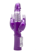 Фиолетовый вибратор Multiply с двумя отростками - 23,5 см. (Цвет: фиолетовый)