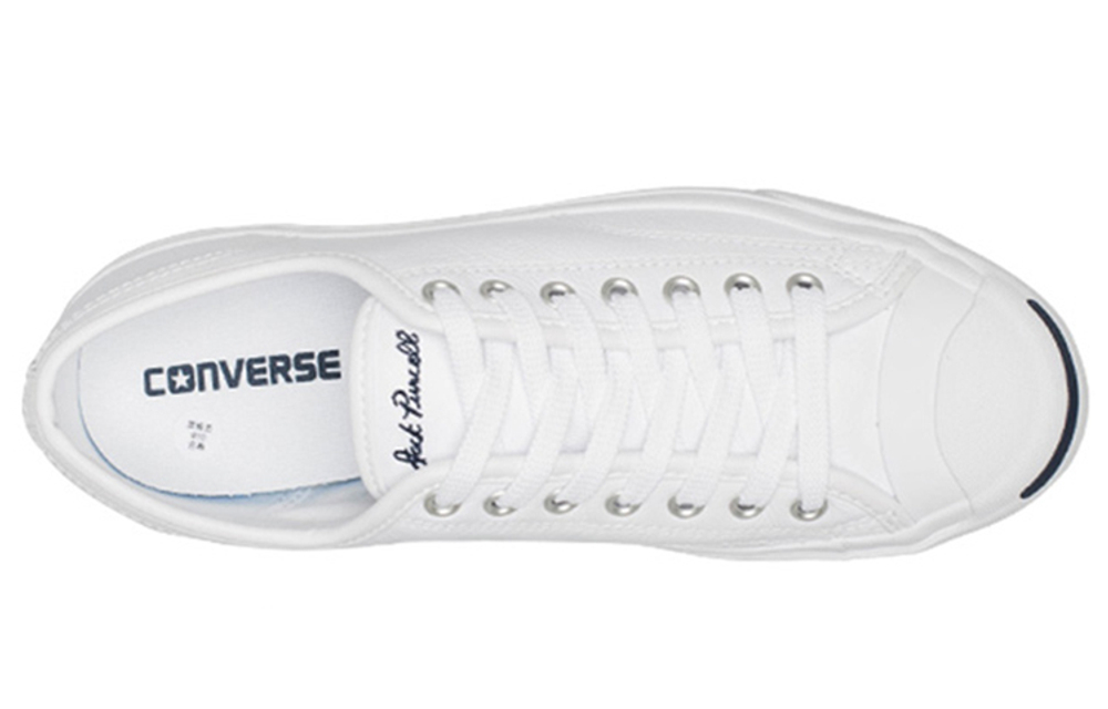 Converse Jack Purcell non-slip wear-resistant low-top canvas shoes for men and women the same white