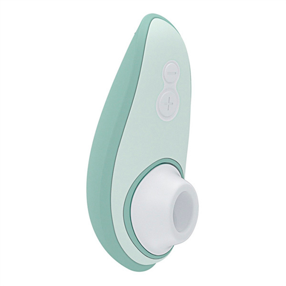 Серо-зеленый бесконтактный клиторальный стимулятор 10см Womanizer Liberty 2 Sage WZ112SG2