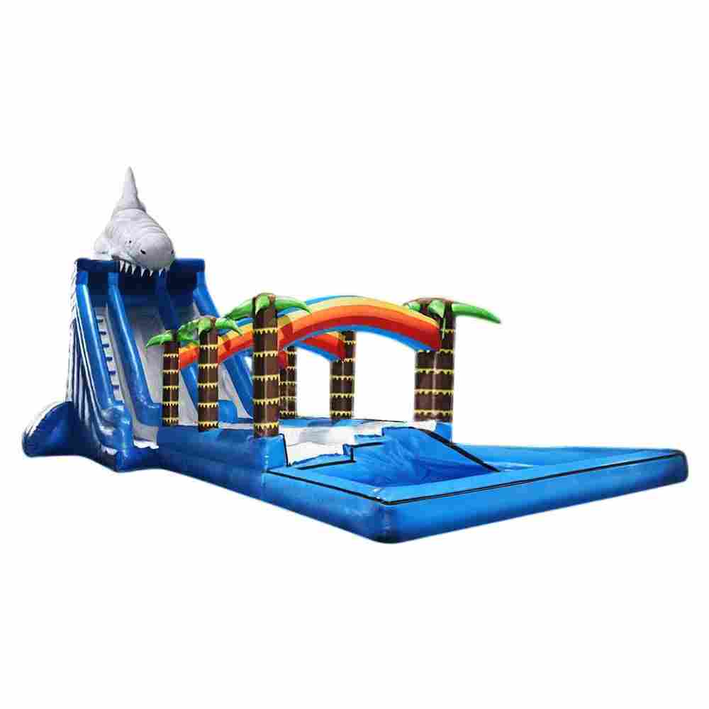 Водная горка «Акула на спуске» с бассейном, 15×5×8 м