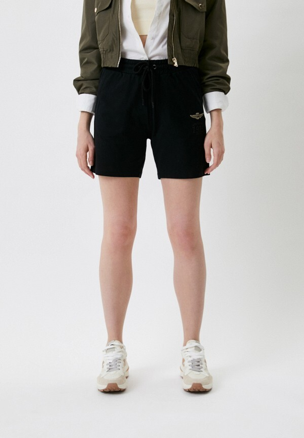 Шорты жен. AERONAUTICA 003 черный 1923