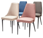 Стул М-City DISAUR Непал (Nepal-P) Бежевый 5, Велюр, Черный каркас